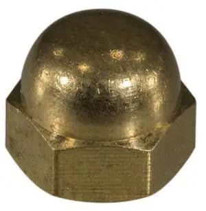 MIDWEST FASTENER 61062 Acorn Nut, #6-32, Brass, 15 PK
