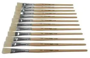 SCHOOL SMART 1570358 BRUSH WHITE BRISTLE 1/2 IN SH -  PACK OF 12 PK
