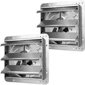 IPOWER HIFANXEXHAUST12X2 12 Inch Shutter Exhaust Fan Aluminum, 2 PACK, 2PK