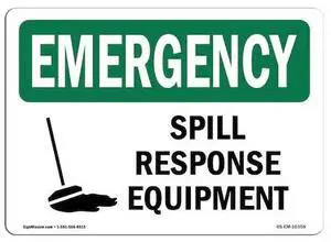 SIGNMISSION OS-EM-A-1014-L-10358 Safety Sign, OSHA EMERGENCY, 10" Height,
