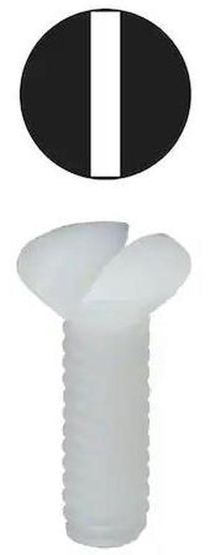DOTTIE 414NY #6-32 x 1/2 in Slotted Oval Machine Screw, Nylon, 100 PK