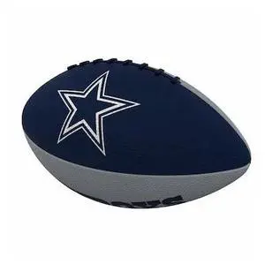 LOGO BRANDS 609-93JR-2 Dallas Cowboys Pinwheel Logo Junior-Size Rubber Football