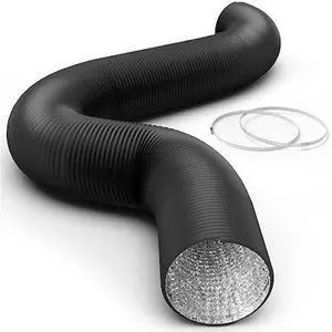 IPOWER GLDUCT12X25CPVCBLK 12 inch 25 feet  PVC ducting, Black(Environmental