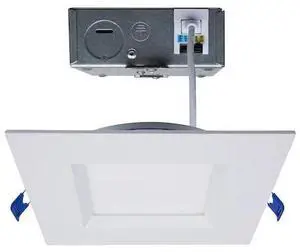 SATCO S11873 15W LED Low Profile Regress Baffle Downlight - 6 Inch - Remote