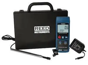 REED INSTRUMENTS R4500SD-KIT REED Data Logging Hot Wire Thermo-Anemometer with