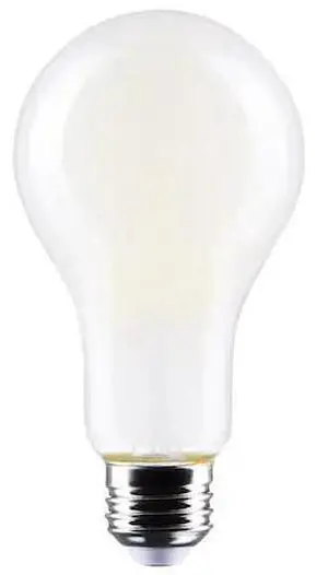 SATCO S12447 185Watt A21 LED Lamp, Frost Finish Medium Base 3000K 120 Volts