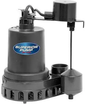 SUPERIOR 92372 1/3 HP Plastic Sump Side Disch with VFS