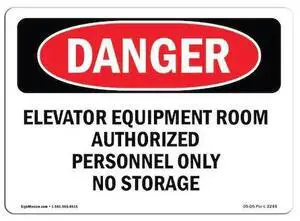 SIGNMISSION OS-DS-D-1824-L-2244 OSHA Danger Sign, 18" Height, 24" Width,