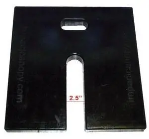 IMPACT CANOPY 060100202 Rubber Weight 18 FT x 18 FT, Black
