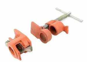 BIG HORN 19301 Heavy Duty 3/4 Inch Cast Iron Pipe Clamp 2 Piece
