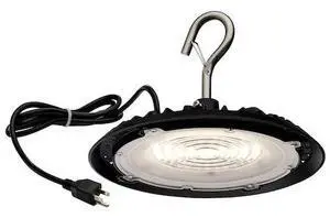 NUVO 65/964 80 Watt Hi-Pro Shop Light with Plug - 8 in. Dia. - 4000K - Black NUVO 65/964 80 Watt Hi-Pro Shop Light with Plug - 8 in. Dia. - 4000K - Black