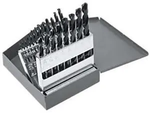 CHICAGO-LATROBE 49026 21PC 1/16-3/8x1/64 HSS Heavy-Duty Jobber Length Drill Set