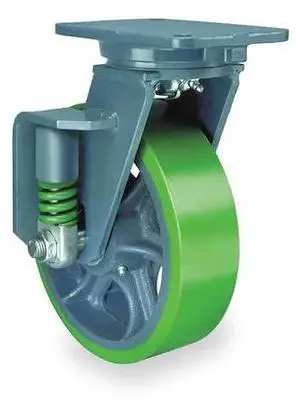 HAMILTON S-SPCH-83DB-2 Swivel Plate Caster,Polyurethane,8 in.