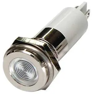 ZORO SELECT 24M141 Flat Indicator Light,White,120VAC