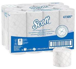 KIMBERLY-CLARK PROFESSIONAL 47305 Toilet Paper Roll,1100,White,PK36