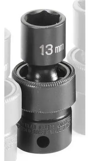 GREY PNEUMATIC 1013UM 3/8" Drive, 13mm Size, Metric Socket, 6 Points,
