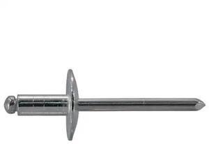MIDWEST FASTENER 53951 Blind Rivet, Large Flanged Head, 3/16 in Dia., 1/16 in