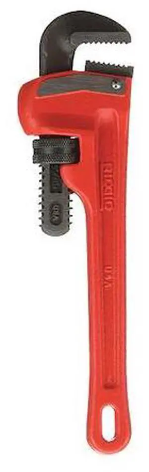 RIDGID 31010 10 in L 1 1/2 in Cap. Cast Iron Straight Pipe Wrench