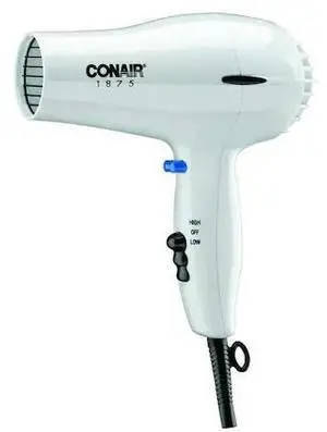 CONAIR 247W Hairdryer, Handheld, White, 1875 Watts