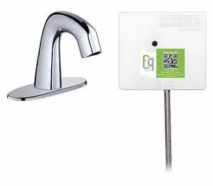 CHICAGO FAUCET EQ-A11C-11ABCP Sensor Single Hole Mount, 1 Hole Mid Arc Bathroom