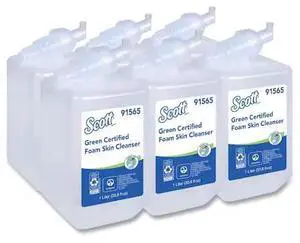 SCOTT KCC 91565 Green Certified Foam Skin Cleanser, Neutral, 1000mL Bottle, PK6