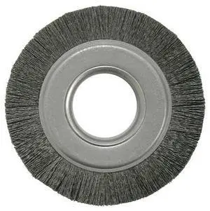 WEILER 97803 Wire Wheel Wire Brush, Arbor, 6", 3/4" W