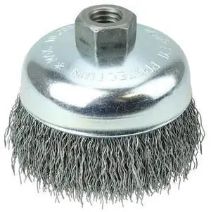 WEILER 36236 Wolverine 4" Crimped Wire Cup Brush .020" Steel Fill 5/8"-11 UNC
