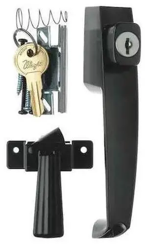 WRIGHT PRODUCTS VK333X3BL Keyed Push Button Latch, Black