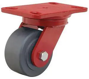 HAMILTON S-HS-4NYB-4SL-FB Plate Caster,Swivel,Nylon,5 5/8"H