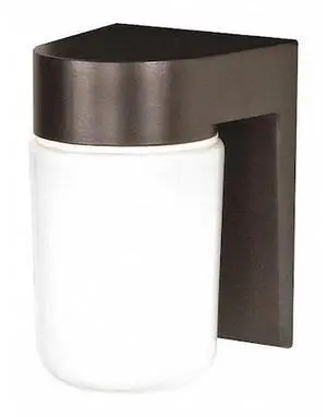 NUVO SF77-138 1-Light - 8in. - Utility Wall Mount - With White Glass Cylinder -