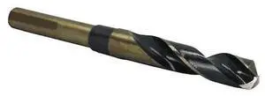 DRILL AMERICA KFD3F21/32 21/32" HSS Black & Gold Drill Bit with Reduced 1/2"