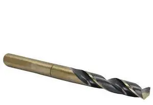 DRILL AMERICA KFD3F37/64 37/64" HSS Black & Gold Drill Bit with Reduced 1/2"