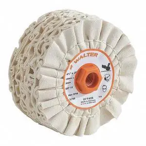 WALTER SURFACE TECHNOLOGIES 07T425 Cotton Buffing Drum,4-3/4"x2"x5/8"-11