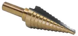 DRILL AMERICA STE4 No 4 HSS Black & Gold Step Drill Bit (3/16" - 7/8" by 1/16")
