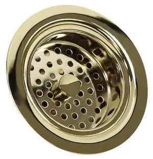 NANTUCKET SINKS 3.5 KDPB Polished Brass 3.5 Inch Kitchen Drain