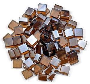 AMERICAN FIRE GLASS AFF-COPLST12-2-10 1/2 in Copper Luster Cubes, 10 Lb Bag