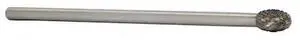 Drill America DUL Series Solid Carbide Bur, Double Cut, SE3 Oval, 1/4" Shank, 3/8" Head Diameter, 5/8" Cutting Length, 6" Overall Length (Pack of 1)