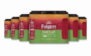 FOLGERS 2550020527CT Coffee, Half Caff, 25.4 oz Canister, PK6