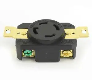 SUPERIOR ELECTRIC YGP028F Locking Receptacle, L15-30R, 30 A, 250V AC, Surface