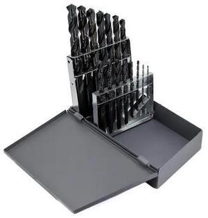DRILL AMERICA DWD15J-TN-SET 15 Piece Tin Coated Jobber Length Drill Bit Set,