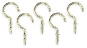 ZORO SELECT 1WBJ3 Cup,Type Hook,Brass,Length 7/8 In,PK20