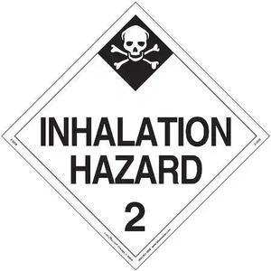 LABELMASTER Z-EZ28 Inhalation Hazard 2 Placard,Vinyl,PK25