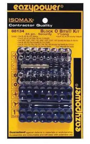 EAZYPOWER 88134 Security Bits Kit, 34 pcs.