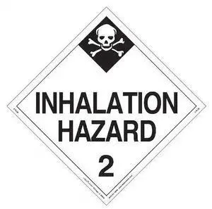 LABELMASTER Z-PL28 Inhalation Hazard Placard, Inhalation Hazard 2, Polycoated