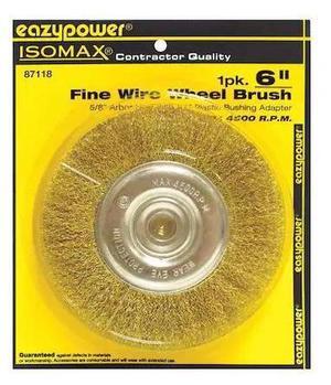EAZYPOWER 87118 Fine Wire Wheel Brush,6",1/2" Arbor