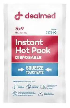 DEALMED 787540 Hot Pack Instant Disposable 5" X 9", 24/Cs, 24PK