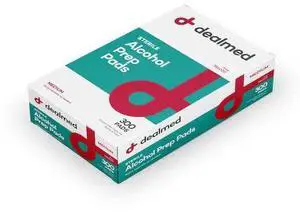 DEALMED 781020 Alcohol Prep Pad, Medium, 300/Bx, 10/Cs, 3000PK