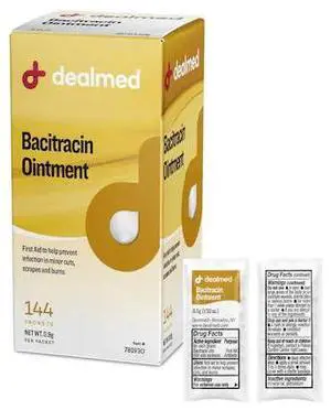 DEALMED 781930 Bacitracin Ointment 0.9 Gm Foil, 144/Bx, 144PK