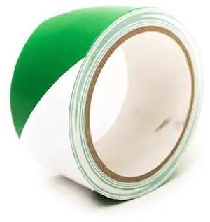 BERTECH BERST-2GW Safety Warning Hazard Floor Tape, PVC, 54 ft. L., 6.5 mil