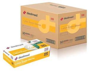 DEALMED 787440 Disposable Gloves, Latex, Powder-Free, XL, 1000 PK, Beige